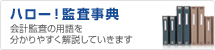 ハロー！監査事典　公認会計士の視点から分かりやすく解説していきます